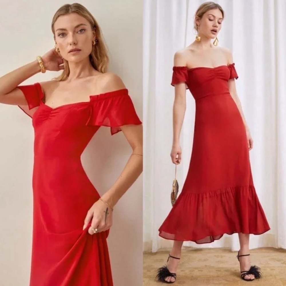 Reformation Butterfly Dress | Red | Size 6